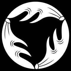 家紋です。三つ割り角（つの）といいます。