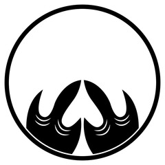 家紋です。糸輪に覗き抱き角（つの）といいます。