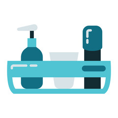 toiletry rack icon on transparent background