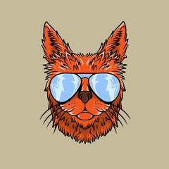cat with glasses vector illustrations specially made for branding needs and much more
