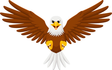 Cartoon eagle isolated on white background