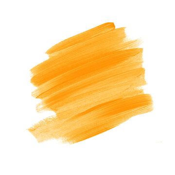 Orange brush stroke painted watercolor background. Perfect design for logo, headline and sale banner. 