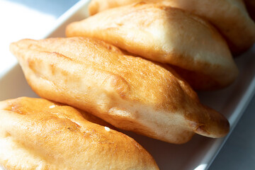 Homemade hollow fried bread