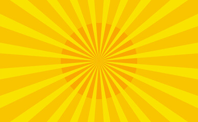 70s Vintage summer color ray retro radial sunburst background. Template for presentation, social media, creative studio, website landing page.