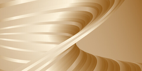 Gradient waves with silk gold glitter. Abstract cover design, banner, background