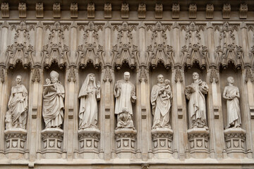 Details of statues on the facade