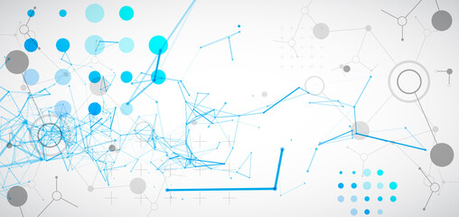 Abstract futuristic background for design works..Science template, wallpaper or banner with a DNA molecules.