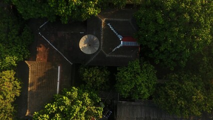 house surrounding trees view from above
