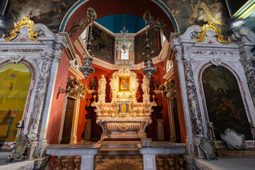 Obraz premium Inside paintings of The Roman Catholic Church of Our Lady of the Rocks.