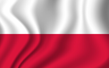 Flag of Poland. Polish national symbol in official colors. Template icon. Abstract vector background