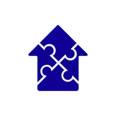 Puzzle house. Real estate concept. 