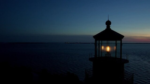 Circling the Sanibel Island lighthouse in the early morning light
