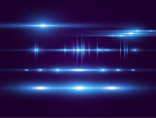 Light blue vector special effect. Glowing beautiful bright lines on a dark background.