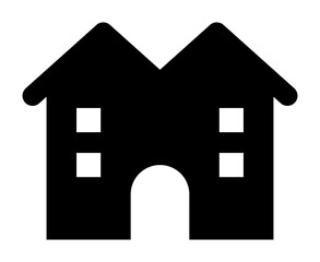 家のシルエット黒アイコン