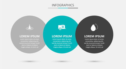 Set Mobile water tank, Water drop and . Business infographic template. Vector