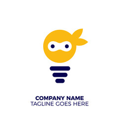 lamp ninja simple professional logo vector design template © katsumatakun