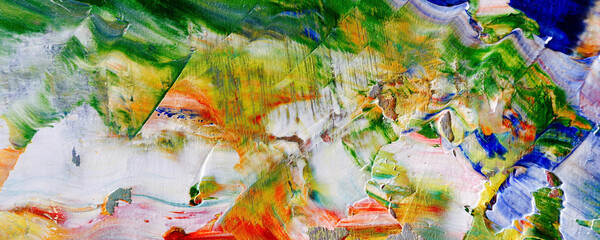 Color texture. Hand drawn oil painting on canvas. Abstract art background. Modern, contemporary art. Colorful canvas. Wall decor background	
