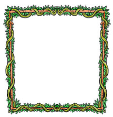 Freehand art decoration nature frame design.