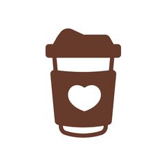 simple coffee cup vector For the hot drink menu in the cafe