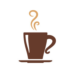 simple coffee cup vector For the hot drink menu in the cafe