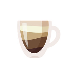 Hot coffee mug vector. Popular drink menu in the cafe For drinking to wake up in the morning