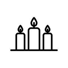 Candle icon. Icon related to party. line icon style. Simple design editable