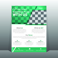 Creative business flyer design. A4 size. Fully editable. 
