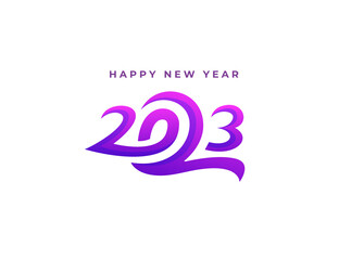 Creative 2023 New Year Logo Design vector illustration