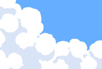 背景素材_青空と入道雲