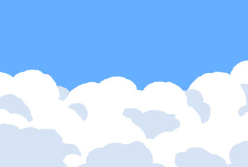 背景素材_青空と入道雲