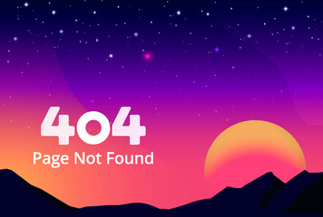 Error 404 Page Not Found Natural Concept Illustration Background For Web Missing Landing Page