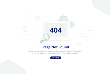 Error 404 Page Not Found Natural Concept Illustration Background For Web Missing Landing Page - obrazy, fototapety, plakaty