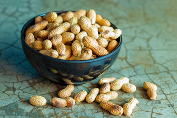 peanut kept in a bowl,ready to eat.
