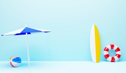 3D素材_夏の海セット