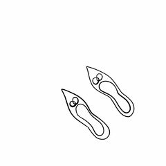 Fototapeta premium pair of women's shoes for a wedding or holiday