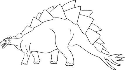 Hand drawn dinosaurs. Vector prehistoric animals illustration. Coloring book with dinosaurs