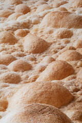 Tradition bread  lavash on wooden background, macro. Shallow depth of field