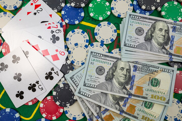 gamble. Poker concept