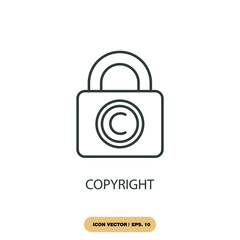 copyright icons  symbol vector elements for infographic web