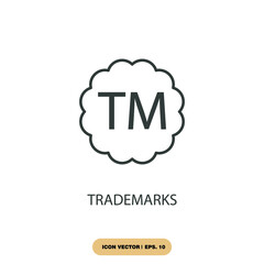 trademarks icons  symbol vector elements for infographic web