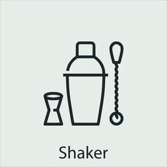 shaker icon vector icon.Editable stroke.linear style sign for use web design and mobile apps,logo.Symbol illustration.Pixel vector graphics - Vector