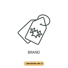 brand icons  symbol vector elements for infographic web