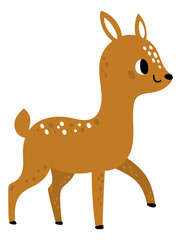Cute deer. Forest animal baby. Funny character