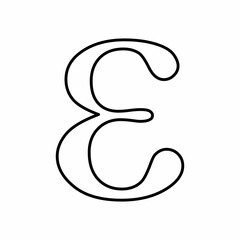 Epsilon greek sign