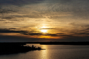 Fototapeta na wymiar Sunset in the Stockholm Archipelago, Sweden