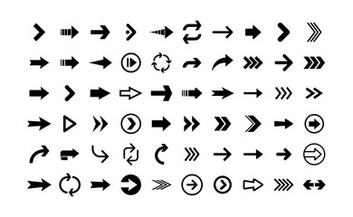 Arrow vector icon collection. Set of arrow elements for design.