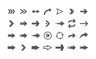 Arrow vector icon collection. Set of arrow elements for design.