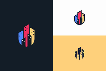 abstract urban logo with letter U © Payz