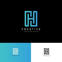 H latter logo Template