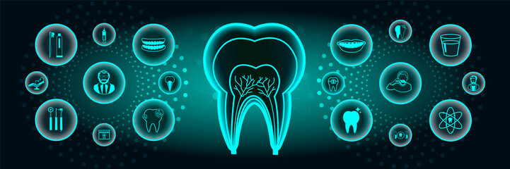 Dental icons collection Banner